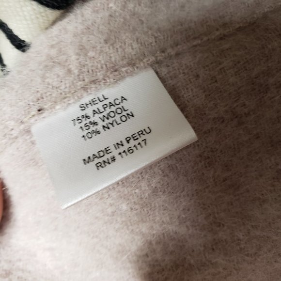 Overland Cordilla Alpaca Wool Blend Short Maroon Snap Button Coat Pocket Jacket - Picture 7 of 8